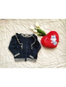 Sweterek dla dziewczynki z falbankami elegancki na guziczki Next 98