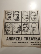 Andrzej Trzaska BWA Sopot wystawa ulotka, 1983 200 męskich twarzy 