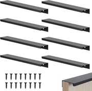 KAHOUI 8 sztuk uchwytów do szafek, czarne, 300 mm, ukryte uchwyty