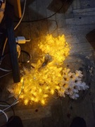 Świąteczne lampki śnieżynki gwiazdki 2.5m