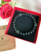 Bransoletka - kamień wulkaniczny- Dla Taty od kochającej córki 