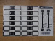 MSI Sata Cable Labels Naklejki na przewody SATA