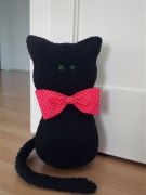 Stoper do drzwi czarny kot 