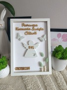 Komunia prezent od chrzestnych ramka aniołki anioł