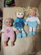 3 duże lalki, pluszaki z biedronki i rakietki