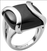 NOWY! Pierścionek DKNY czarny NJ1677040 r. 17