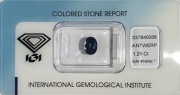 Szafir Naturalny Owal 1.29 ct Blue 7.25 x 5.38 mm Certyfikat IGI Oval