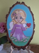 Obrazek na drewnie malowany 