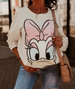 Bluza o la voga oversize ecru Daisy 