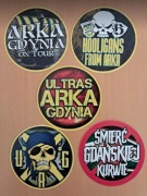Vlepki ARKA GDYNIA, Cracovia, Lech, KSZO, Gryf Wej, Gwardia Kosz # 114