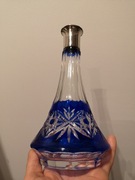 Karafka kryształowa wazon krysztalowy szklo kobaltowe