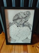 obraz "wyklucie" ręcznie wykonany