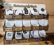 Ozdobne pudełko organizer stojak na herbatę i zioła