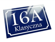 METALOWA tabliczka adresowa numer domu budynku J zielona na dom 30x20