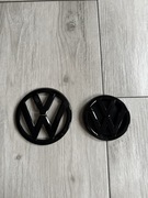 Emblemat VW Golf 7 przód i tył komplet czarny połysk 
