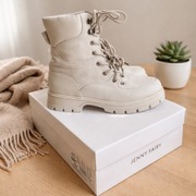 Buty zimowe trapery kozaki botki CCC Jenny Fairy roz 40 kremowe ocieplane