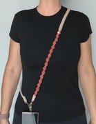 Długi pasek do telefonu, torebki, aparatu. Bawełniany makrama rękodzieło 