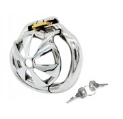 Stalowy mikro pas cnoty, Chastity cock cage klatka na penisa oring 57mm