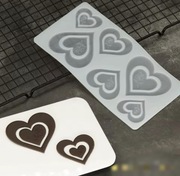 Kształt SERCA 6wn z Różą Forma Mata silikonowa 22*11do Pieczenia Czekolady 