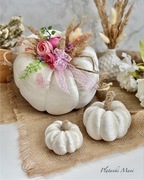 Zestaw dekoracyjnych dyni z materiału 3 sztuki