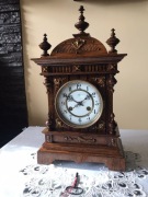 Zegar JUNGHANS ok. 1895 okazały styl eklektyczny dąb loft