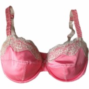 MARKS&SPENCER biustonosz koralowy w kropki róż krem rozmiar 65 G w UK 30F