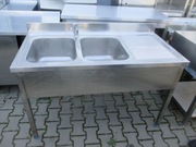 Zlew Gastronomiczny 2 komorowy z ociekaczem 140/70/80