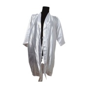 SZALFROK DAMSKI ELEGANCKI BRIDE BIAŁY SATYNA BŁYSZCZĄCY ROZMIAR S