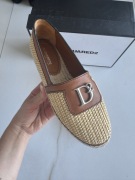 Dsquared2 buty piękne brązowe espadryle skórzane od środka 37/24 cm