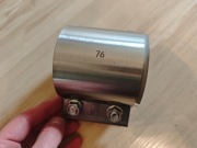 Łącznik wydechu 76mm obejma złączka zaciskowa nierdzewka 