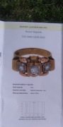Pierścionek złoto 585 14k diamenty art deco 16,6mm certyfikat 0,44ct