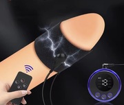 Elektrostymulacja masażer 3 opaski na penisa pod prądem BDSM  Elektro sex