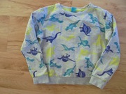 Bluza szara dinozaur 128- 134 chłopiec super
