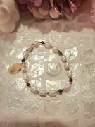 Bransoletka handmade z naturalnych kamieni hematyt labradoryt perły granat