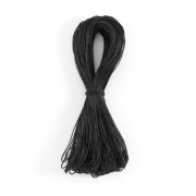 Sznurek Bawełnany Woskowany DO BRANSOLETEK CZARNY 1 mm, ok. 65 m.