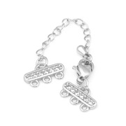 Zestaw z cyrkoniami na 3 sznury (do branzoletki, naszyjnika), 1 szt.