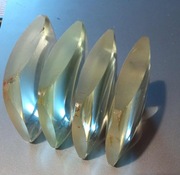 4 szt. Szkło powiększające, lupa, PZO, soczewka wypukła 50x60 mm