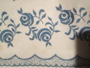 TAŚMA  OZDOBNA HAFT  KOLOR NIEBIESKI 10 CM 