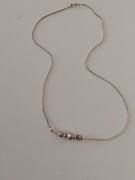 Włoski srebrny łańcuszek żmijka