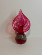 Wazon szklany, różowy, napowietrzony