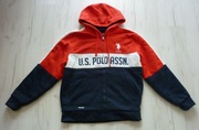 Piękna męska ocieplana bluza U.S. POLO ASSN rozmiar M zip szara z USA!