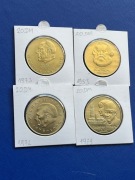 4 monety - 20 marek DDR - 1972, 1973, 1979, 1983 - stan -I