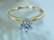 Złoty Pierścionek z diamentem 0,43 ct CERTYFIKAT i WYCENA 6400 zł