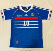 Koszulka Reprezentacja Francji #10 Zidane L – MŚ 1998 - Retro Edycja!