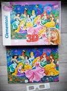 Puzzle 3D vision dla dzieci. Disney Princess. Clementoni