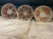 Zestaw 3 talerzy głębokich kolekcjonerskich Ceramika Włocławek PRL