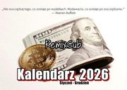 Kalendarz Ścienny 2026 Motywacyjny Inwestycje Samochody Bitcoin BTC ETH A4