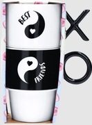 Kubek 2x455ml Best Friends czarno-białe