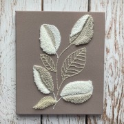 obraz punch needle boho floral natural