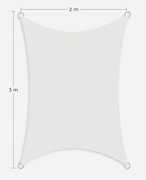 Żagiel przeciwsłoneczny Songmics 2x3m wodoodporny kremowy